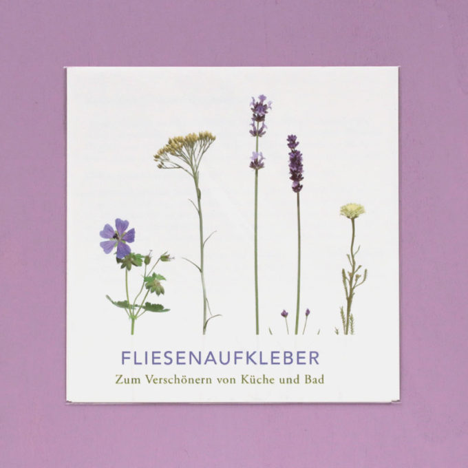 Fliesenaufkleber "Wiese gelb/violett"