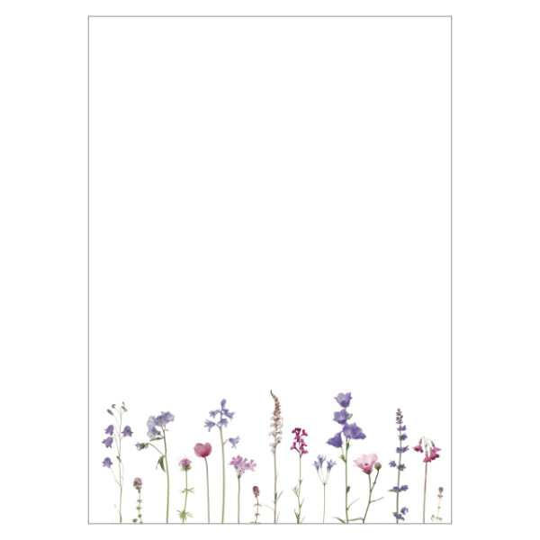 Briefpapier Rosa Wiese Einzelbogen