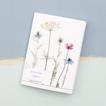 Briefpapiermappe mit Nigella-Motiv