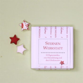 Sternenwerkstatt - Bastelset für rote und weiße Papiersterne
