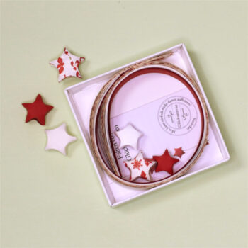 Sternenwerkstatt - Bastelset in rot und weiß für Papiersterne