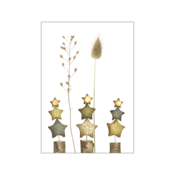 Verspieltes Weihnachtsmotiv auf weißem Hintergrund