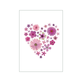 Zartes Herzmotiv aus rosa Blüten