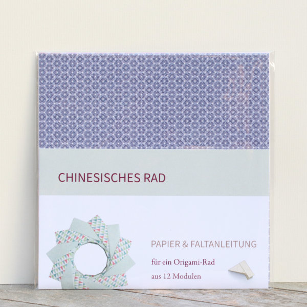 Bastelset "Chinesisches Rad" zartblau
