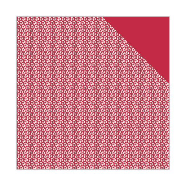 Origami-Bogen mit rot-weißem Muster